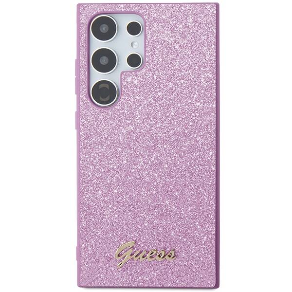 GUESS GUHCS24LHGGSHU S24 ULTRA S928 PURPLE/PURPLE HARDCASE GLITTER SCRIPT