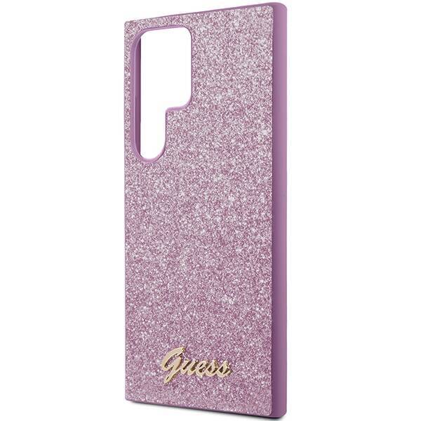 GUESS GUHCS24LHGGSHU S24 ULTRA S928 PURPLE/PURPLE HARDCASE GLITTER SCRIPT