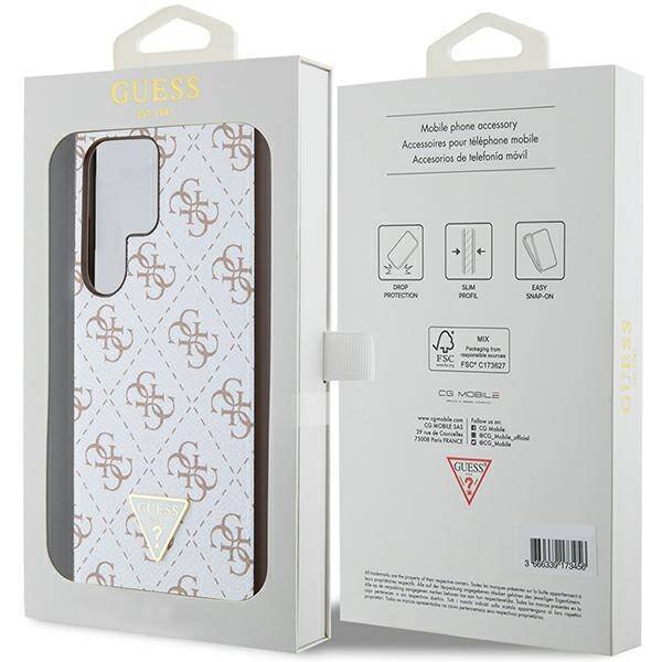 GUESS GUHCS24LPG4GPH S24 ULTRA S298 WHITE/WHITE HARDCASE 4G TRIANGLE