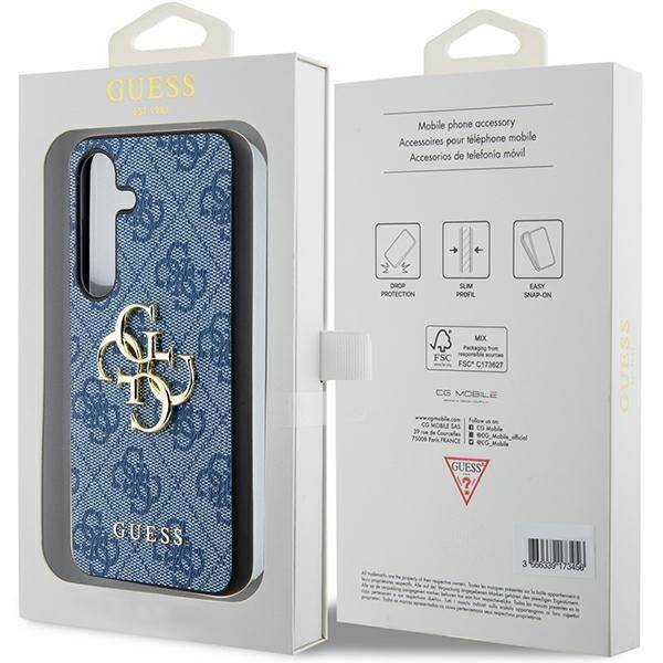 GUESS GUHCS24M4MGBL S24+ S926 BLUE/BLUE HARDCASE 4G BIG METAL LOGO