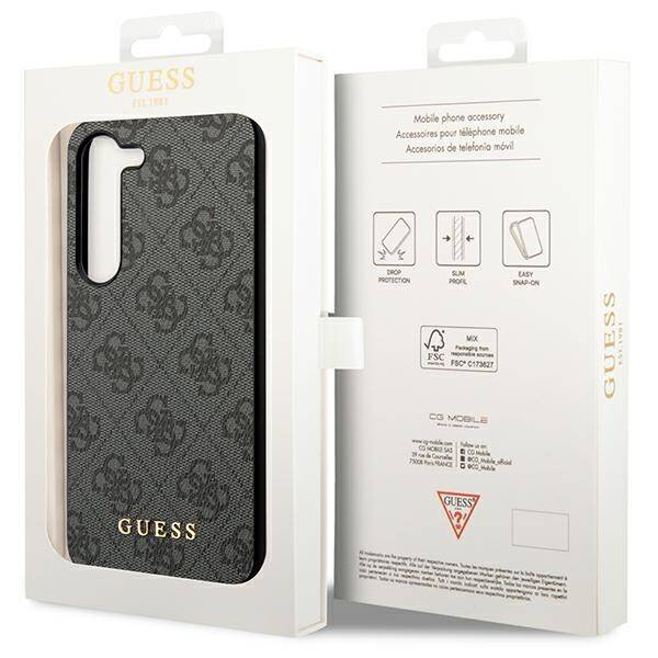 GUESS GUHCS24MG4GFGR S24+ S926 BLACK/BLACK HARDCASE 4G METAL GOLD LOGO