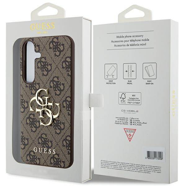 GUESS GUHCSA554GMGBR A55 A556 BROWN HARDCASE 4G BIG METAL LOGO