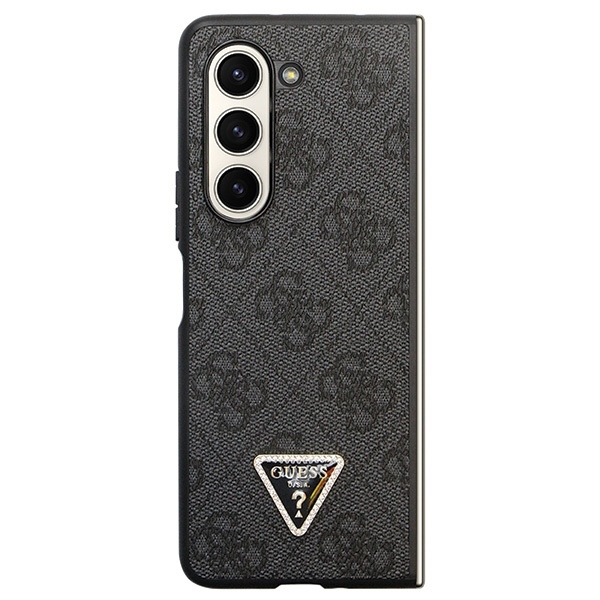 GUESS GUHCZFD5P4TDPK F946 WITH FOLD5 CZARNY/BLACK HARDCASE LEATHER 4G DIAMOND TRIANGLE