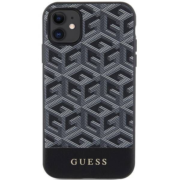 GUESS GUHMN61HGCFSEK IPHONE 11 / XR 6.1 "BLACK / BLACK HARDCASE GCUBE STRIPES MAGSAFE