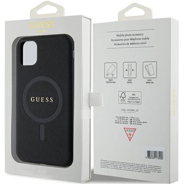 GUESS GUHMN61PSAHMCK IPHONE 11 / XR 6.1 "BLACK / BLACK HARDCASE SAFFIANO MAGSAFE