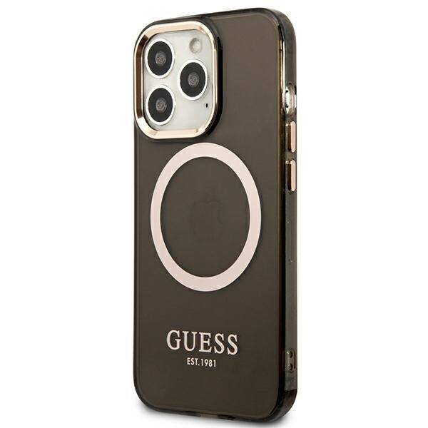 GUESS GUHMP13LHTCMK IPHONE 13 PRO / 13 6.1 "BLACK / BLACK HARD CASE GOLD OUTLINE TRANSLUCENT MAGSAFE