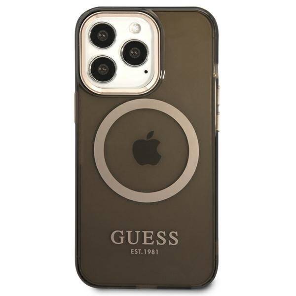 GUESS GUHMP13LHTCMK IPHONE 13 PRO / 13 6.1 "BLACK / BLACK HARD CASE GOLD OUTLINE TRANSLUCENT MAGSAFE