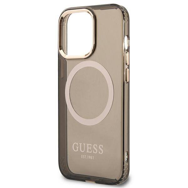 GUESS GUHMP13LHTCMK IPHONE 13 PRO / 13 6.1 "BLACK / BLACK HARD CASE GOLD OUTLINE TRANSLUCENT MAGSAFE