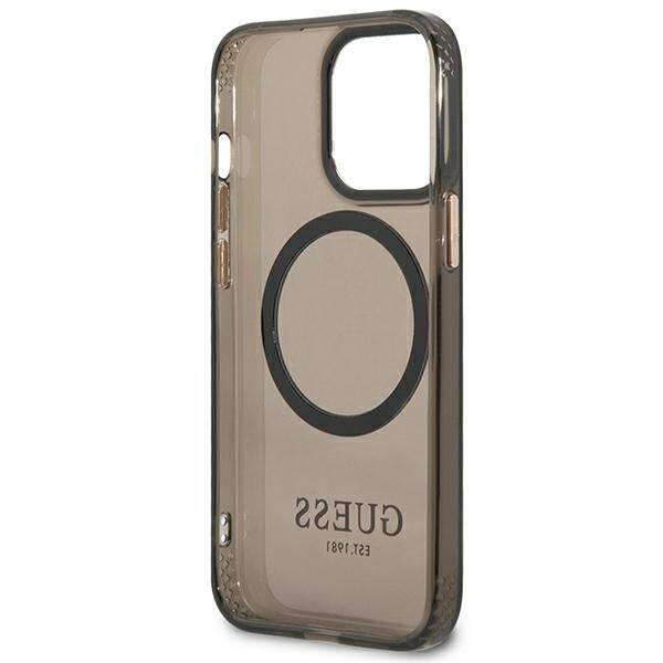 GUESS GUHMP13LHTCMK IPHONE 13 PRO / 13 6.1 "BLACK / BLACK HARD CASE GOLD OUTLINE TRANSLUCENT MAGSAFE