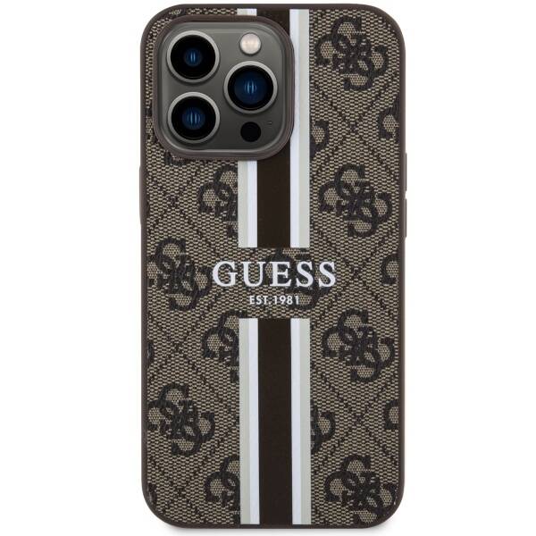 GUESS GUHMP13LP4RPSW IPHONE 13 PRO / 13 6.1 "BROWN / BROWN HARDCASE 4G PRINTED STRIPE MAGSAFE