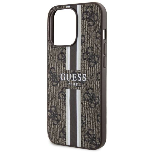 GUESS GUHMP13LP4RPSW IPHONE 13 PRO / 13 6.1 "BROWN / BROWN HARDCASE 4G PRINTED STRIPE MAGSAFE