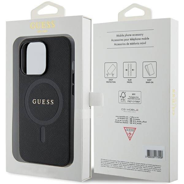 GUESS GUHMP13LPSAHMCK IPHONE 13 PRO / 13 6.1 "BLACK / BLACK HARDCASE SAFFIANO MAGSAFE