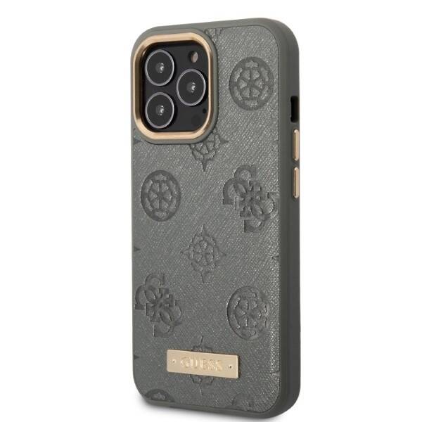 GUESS GUHMP13LSAPSTG IPHONE 13 PRO / 13 6.1 "GRAY / GRAY HARDCASE PEONY LOGO PLATE MAGSAFE