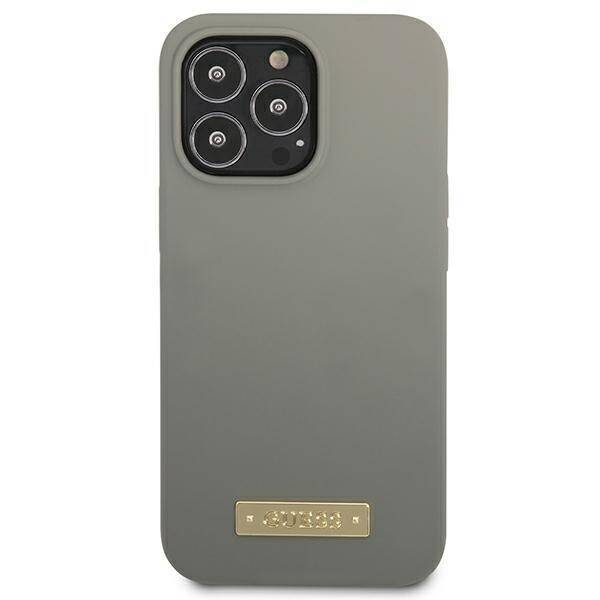 GUESS GUHMP13LSPLG IPHONE 13 PRO / 13 6.1 "GRAY / GRAY HARD CASE SILICONE PLATE MAGSAFE LOGO