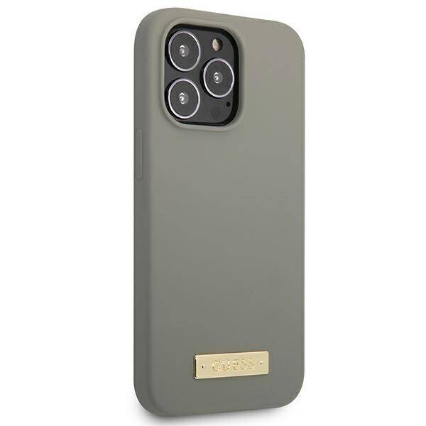 GUESS GUHMP13LSPLG IPHONE 13 PRO / 13 6.1 "GRAY / GRAY HARD CASE SILICONE PLATE MAGSAFE LOGO