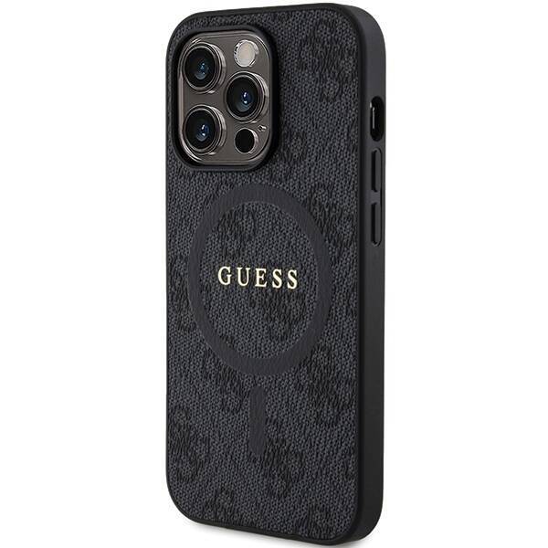 GUESS GUHMP13XG4GFRK IPHONE 13 PRO MAX 6.7 "BLACK/BLACK HARDCASE 4G COLLECTION LEATHER METAL LOGO MAGSAFE