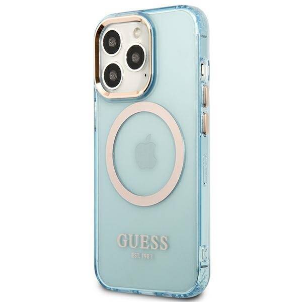 GUESS GUHMP13XHTCMB IPHONE 13 PRO MAX 6.7 "BLUE/BLUE HARD CASE GOLD OUTLINE TRANSLUCENT MAGSAFE