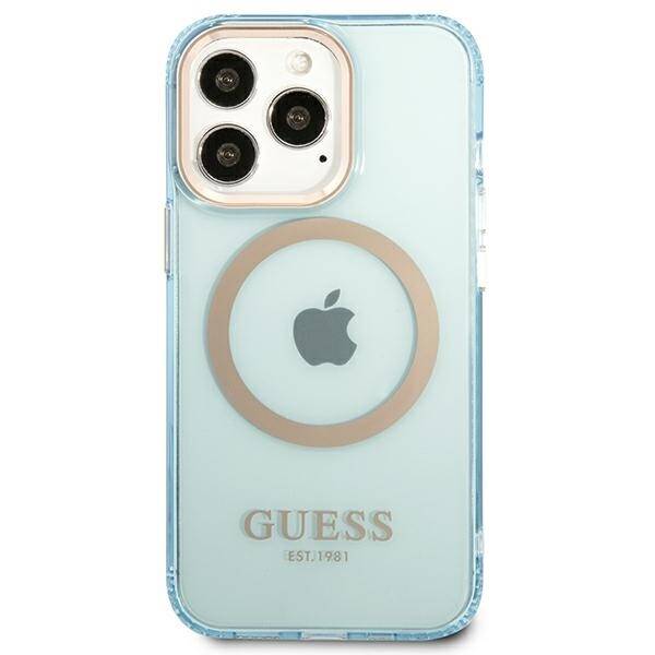 GUESS GUHMP13XHTCMB IPHONE 13 PRO MAX 6.7 "BLUE/BLUE HARD CASE GOLD OUTLINE TRANSLUCENT MAGSAFE