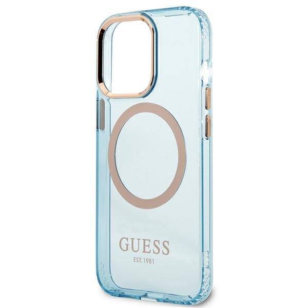 GUESS GUHMP13XHTCMB IPHONE 13 PRO MAX 6.7 "BLUE/BLUE HARD CASE GOLD OUTLINE TRANSLUCENT MAGSAFE