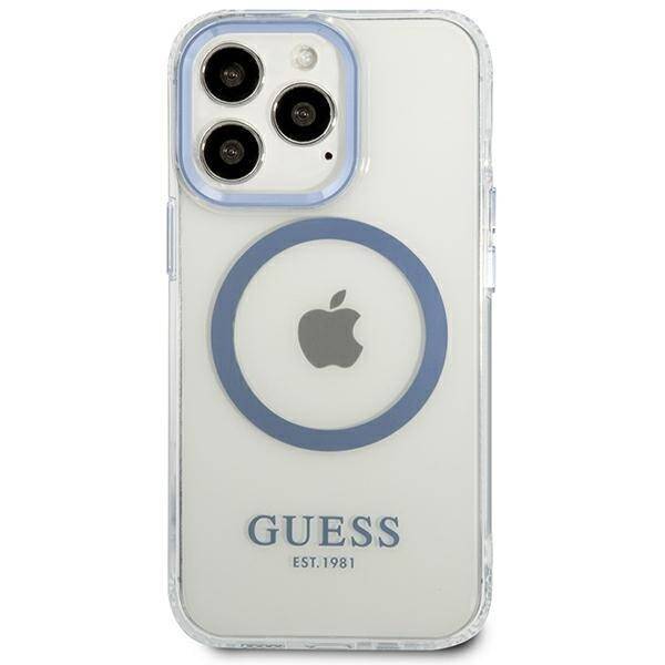 GUESS GUHMP13XHTRMB IPHONE 13 PRO MAX 6.7 "BLUE/BLUE HARD CASE METAL OUTLINE MAGSAFE