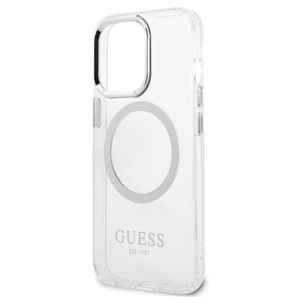 GUESS GUHMP13XHTRMS IPHONE 13 PRO MAX 6.7 "SILVER/SILVER HARD CASE METAL OUTLINE MAGSAFE