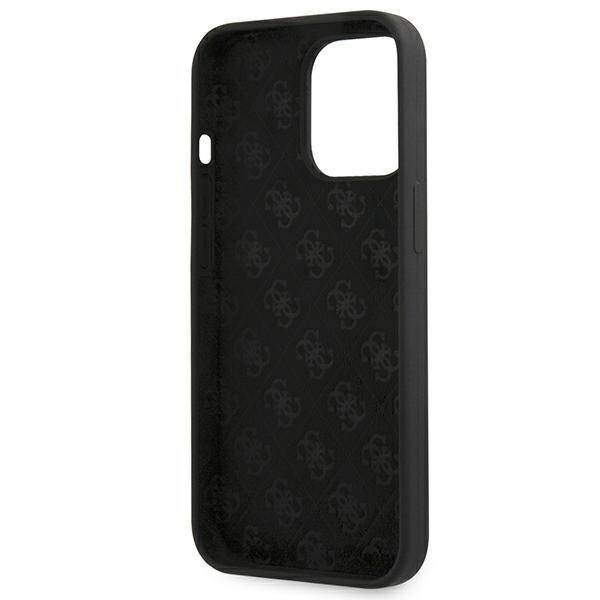 GUESS GUHMP13XLSLMGBK IPHONE 13 PRO MAX 6.7 "BLACK/BLACK HARDCASE SILICONE SCRIPT GOLD LOGO MAGSAFE