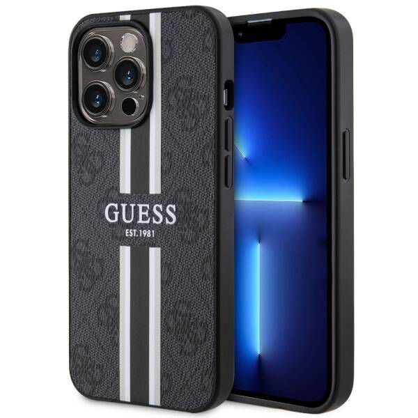 GUESS GUHMP13XP4RPSK IPHONE 13 PRO MAX 6.7 "BLACK/BLACK HARDCASE 4G PRINTED STRIPE MAGSAFE