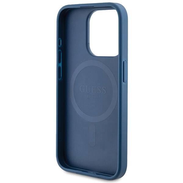 GUESS GUHMP14LG4GFRB IPHONE 14 PRO 6.1 "BLUE/BLUE HARDCASE 4G COLLECTION LEATHER METAL MAGSAFE LOGO