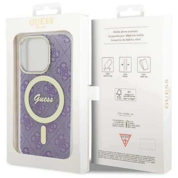 GUESS GUHMP14LH4STU IPHONE 14 PRO 6.1 "PURPLE/PURPLE HARDCASE 4G MAGSAFE