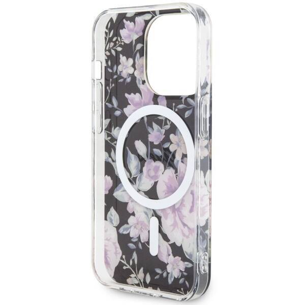 GUESS GUHMP14LHCFWSK IPHONE 14 PRO 6.1 "BLACK/BLACK HARDCASE FLOWER MAGSAFE