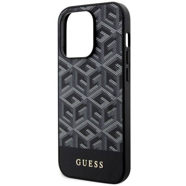 GUESS GUHMP14LHGCFSEK IPHONE 14 PRO 6.1 "BLACK/BLACK HARDCASE GCUBE STRIPES MAGSAFE