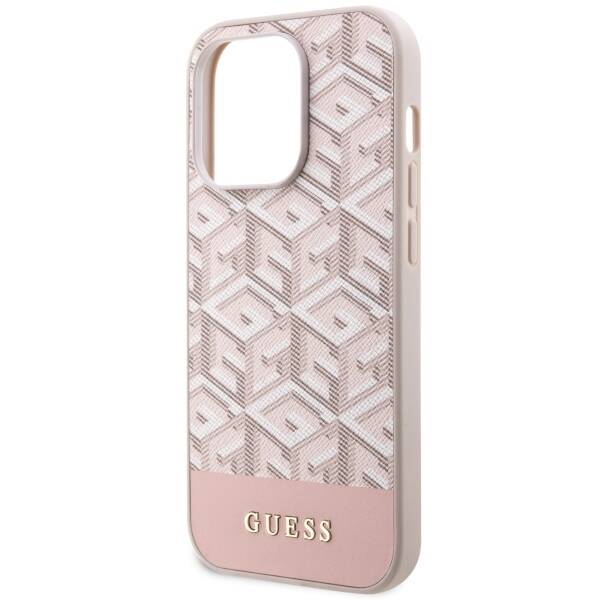 GUESS GUHMP14LHGCFSEP IPHONE 14 PRO 6.1 "PINK/PINK HARD CASE GCUBE STRIPES MAGSAFE