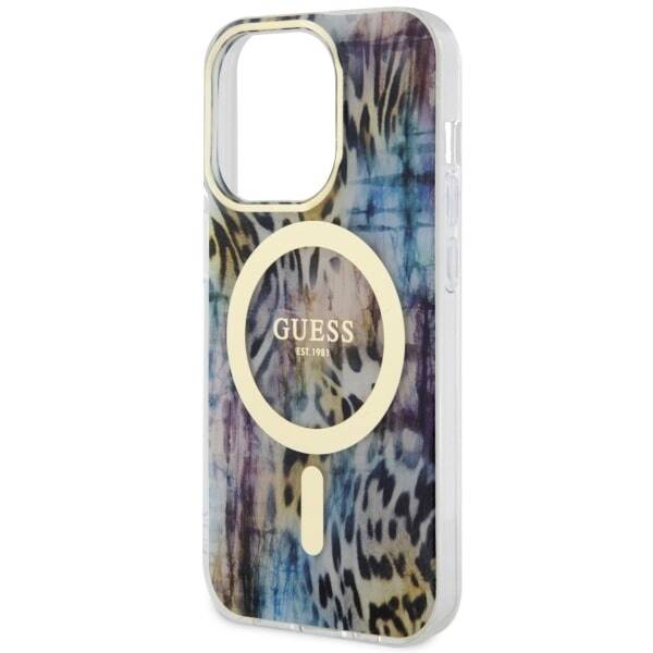 GUESS GUHMP14LHLEOPWB IPHONE 14 PRO 6.1 "BLUE/BLUE HARDCASE LEOPARD MAGSAFE