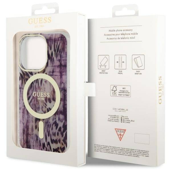 GUESS GUHMP14LHLEOPWP IPHONE 14 PRO 6.1 "PINK/PINK HARDCASE LEOPARD MAGSAFE