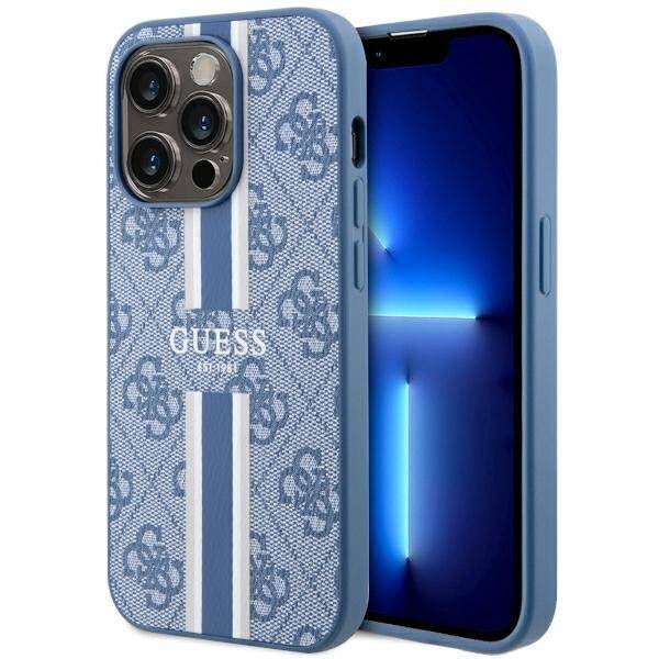 GUESS GUHMP14LP4RPSB IPHONE 14 PRO 6.1 "BLUE/BLUE HARDCASE 4G PRINTED STRIPES MAGSAFE