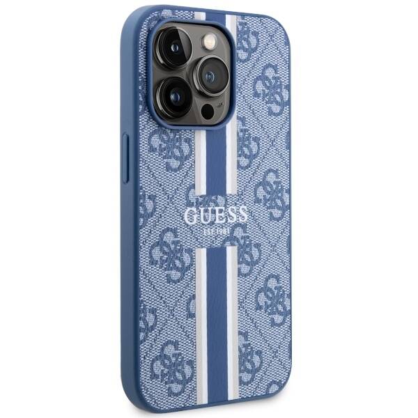 GUESS GUHMP14LP4RPSB IPHONE 14 PRO 6.1 "BLUE/BLUE HARDCASE 4G PRINTED STRIPES MAGSAFE