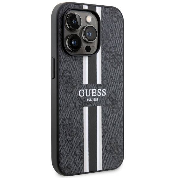 GUESS GUHMP14LP4RPSK IPHONE 14 PRO 6.1 "BLACK/BLACK HARDCASE 4G PRINTED STRIPE MIGSAFE