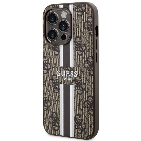 GUESS GUHMP14LP4RPSW IPHONE 14 PRO 6.1 "BROWN/BROWN HARDCASE 4G PRINTED STRIPE MIGSAFE