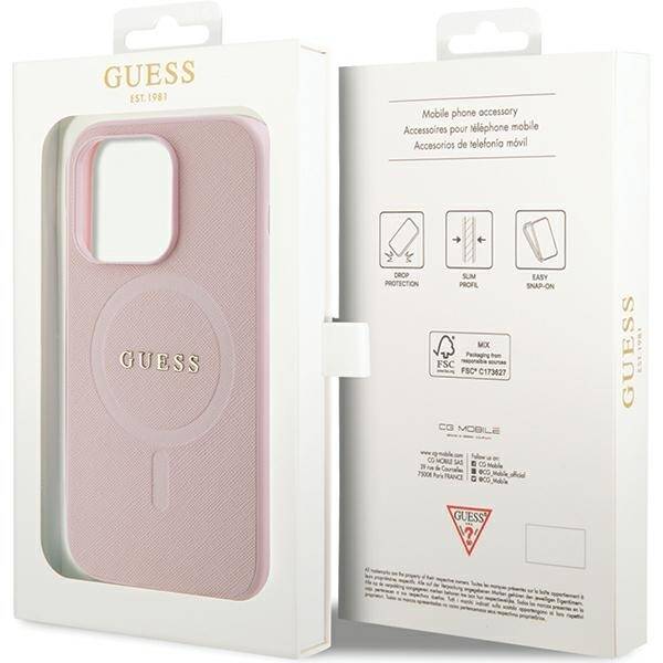 GUESS GUHMP14LPSAHMCP IPHONE 14 PRO 6.1 "PINK/PINK HARDCASE SAFFIANO MAGSAFE