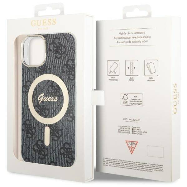 GUESS GUHMP14MH4STK IPHONE 14 PLUS / 15 PLUS 6.7 "BLACK / BLACK HARDCASE 4G MAGSAFE