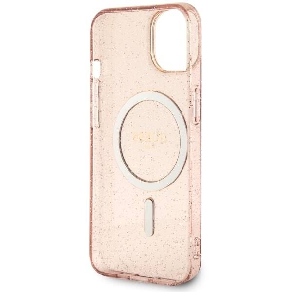 GUESS GUHMP14MHCCGP IPHONE 14 PLUS / 15 PLUS 6.7 "PINK / PINK HARDCASE GLITTER GOLD MAGSAFE