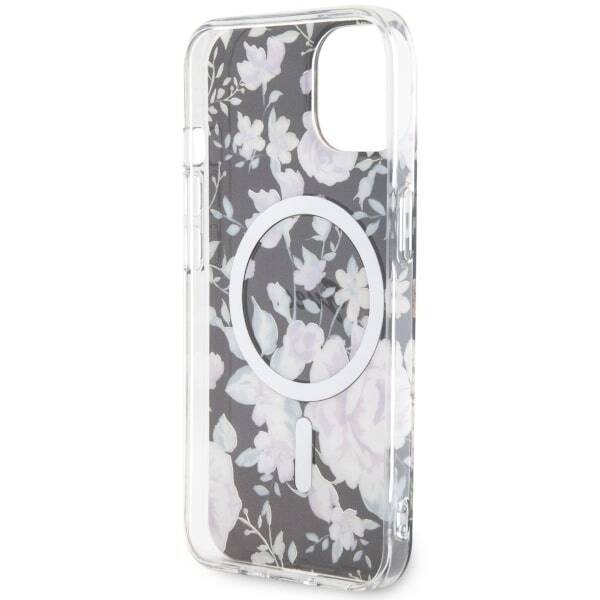 GUESS GUHMP14MHCFWSK IPHONE 14 PLUS / 15 PLUS 6.7 "BLACK / BLACK HARDCASE FLOWER MAGSAFE