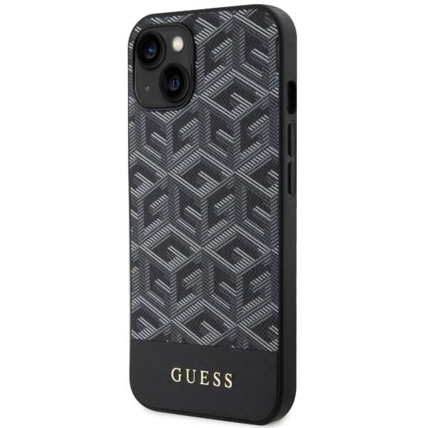 GUESS GUHMP14MHGCFSEK IPHONE 14 PLUS / 15 PLUS 6.7 "BLACK / BLACK HARDCASE GCUBE STRIPES MAGSAFE