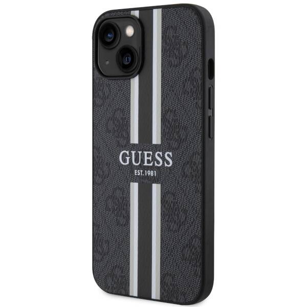 GUESS GUHMP14MP4RPSK IPHONE 14 PLUS / 15 PLUS 6.7 "BLACK / BLACK HARDCASE 4G PRINTED STRIPES MAGSAFE