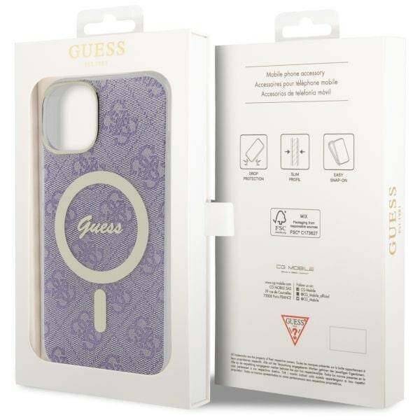 GUESS GUHMP14SH4STU IPHONE 14/15/13 6.1 "PURPUROWY / PURPLE HARDCASE 4G MAGSAFE