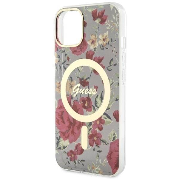 GUESS GUHMP14SHCFWSA IPHONE 14/15/13 6.1 "ZIELONY / KHAKI HARDCASE FLOWER MAGSAFE