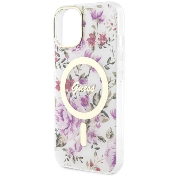 GUESS GUHMP14SHCFWST IPHONE 14/15/13 6.1 "TRANSPARENT HARDCASE FLOWER MAGSAFE