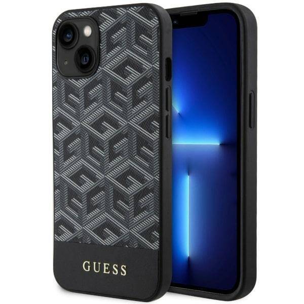 GUESS GUHMP14SHGCFSEK IPHONE 14/15/13 6.1 "BLACK / BLACK HARDCASE GCUBE STRIPES MAGSAFE