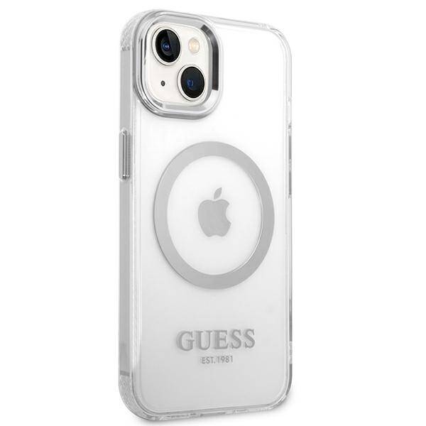 GUESS GUHMP14SHSHTMS IPHONE 14/15/13 6.1 "SILVER / SILVER HARD CASE METAL OUTLINE MAGSAFE