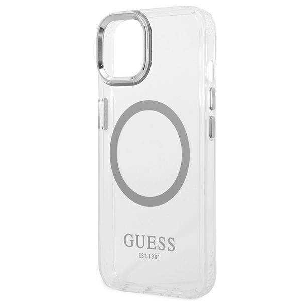 GUESS GUHMP14SHSHTMS IPHONE 14/15/13 6.1 "SILVER / SILVER HARD CASE METAL OUTLINE MAGSAFE